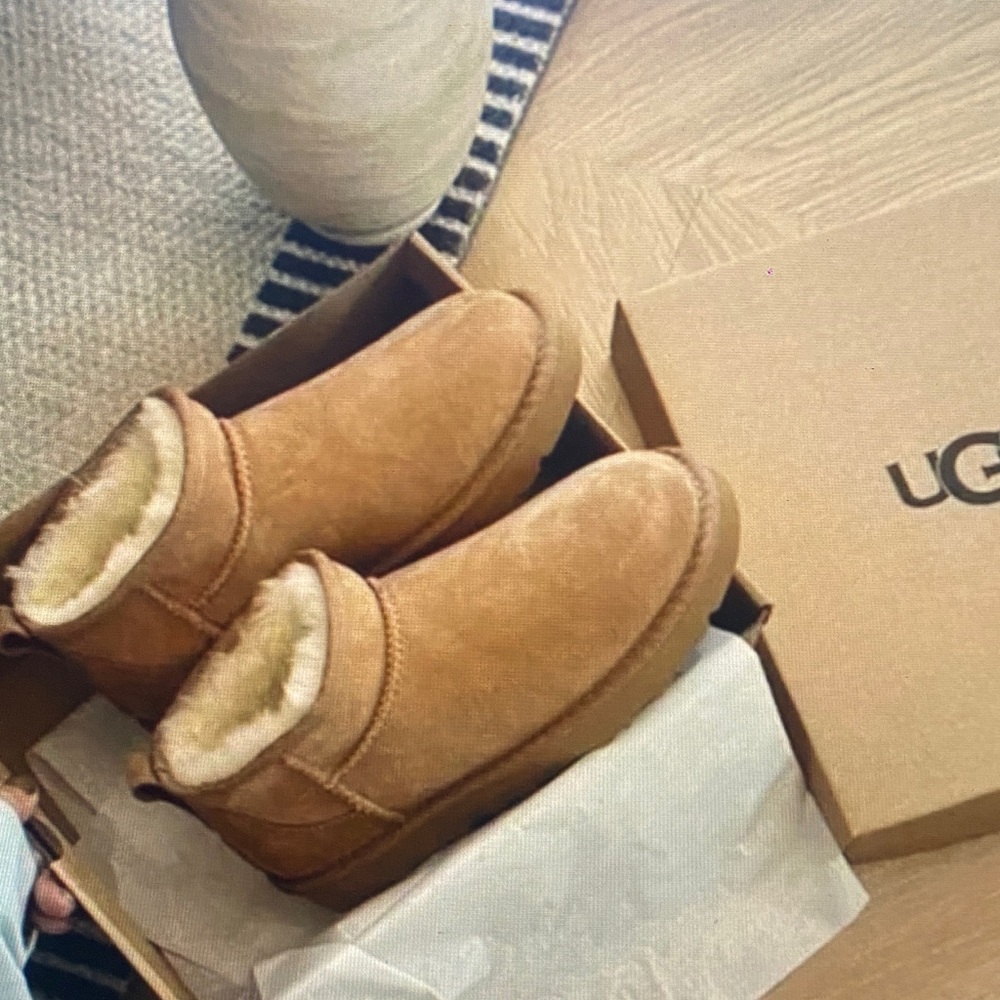 UGG Chestnut Sheepskin Ankle Boots